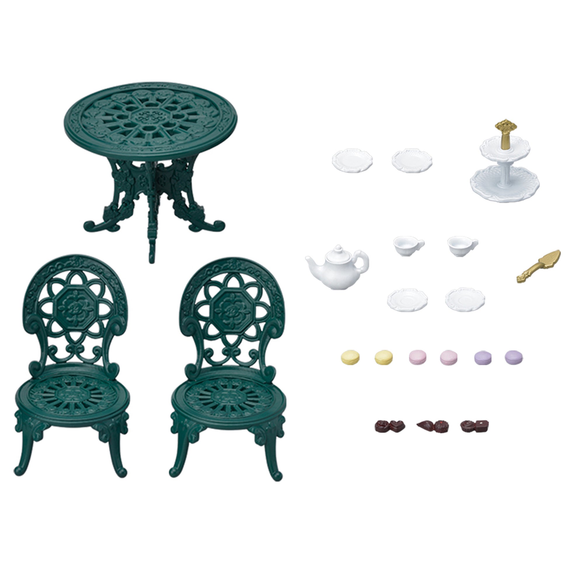Calico Critters Town Series Tea and Treats Set  Fashion Dollhouse Furniture and Accessories