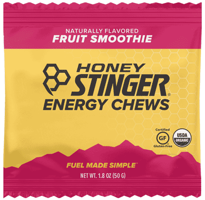 Honey Stinger Organic Energy Chew  Fruit Smoothie  1.8 Oz  12 Ct