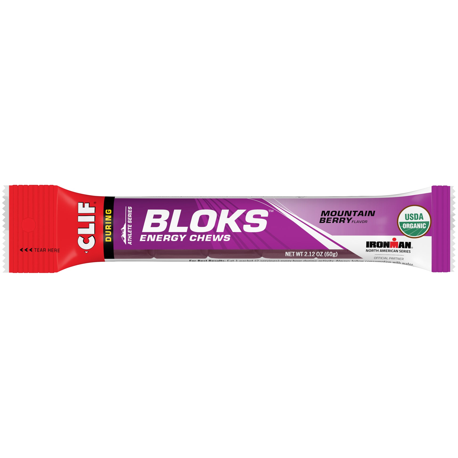 Clif Shot Blok Mountain Berry Bar, Pack of 18