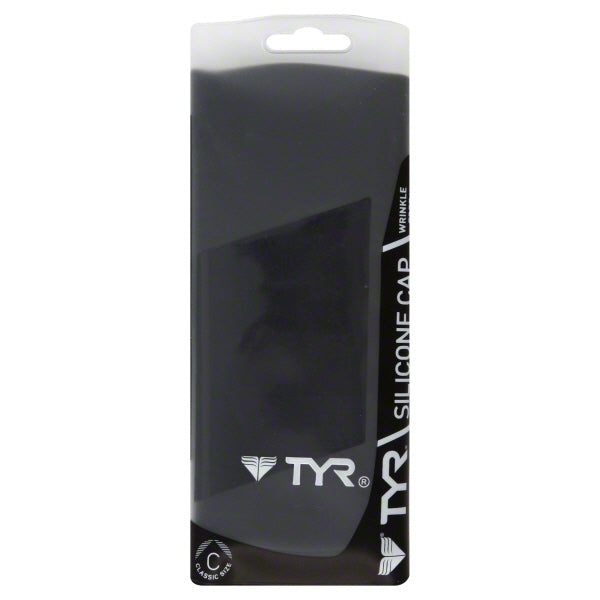 TYR Wrinkle Free Silicone Adult Fit Cap in Black