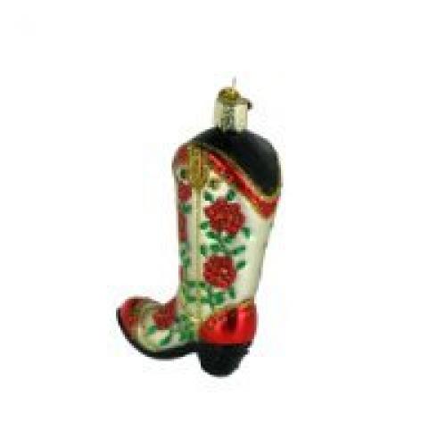 Old World Christmas (Newer) Old World Christmas Christmas Cowgirl Boot - No Box