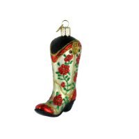 Old World Christmas (Newer) Old World Christmas Christmas Cowgirl Boot - No Box
