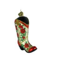 Old World Christmas (Newer) Old World Christmas Christmas Cowgirl Boot - No Box