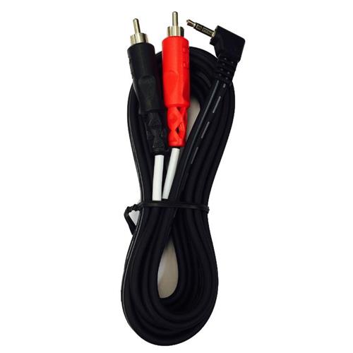 Hosa CMR206R Stereo Bkt Rgt Ang Mini TRS to Dl RCA