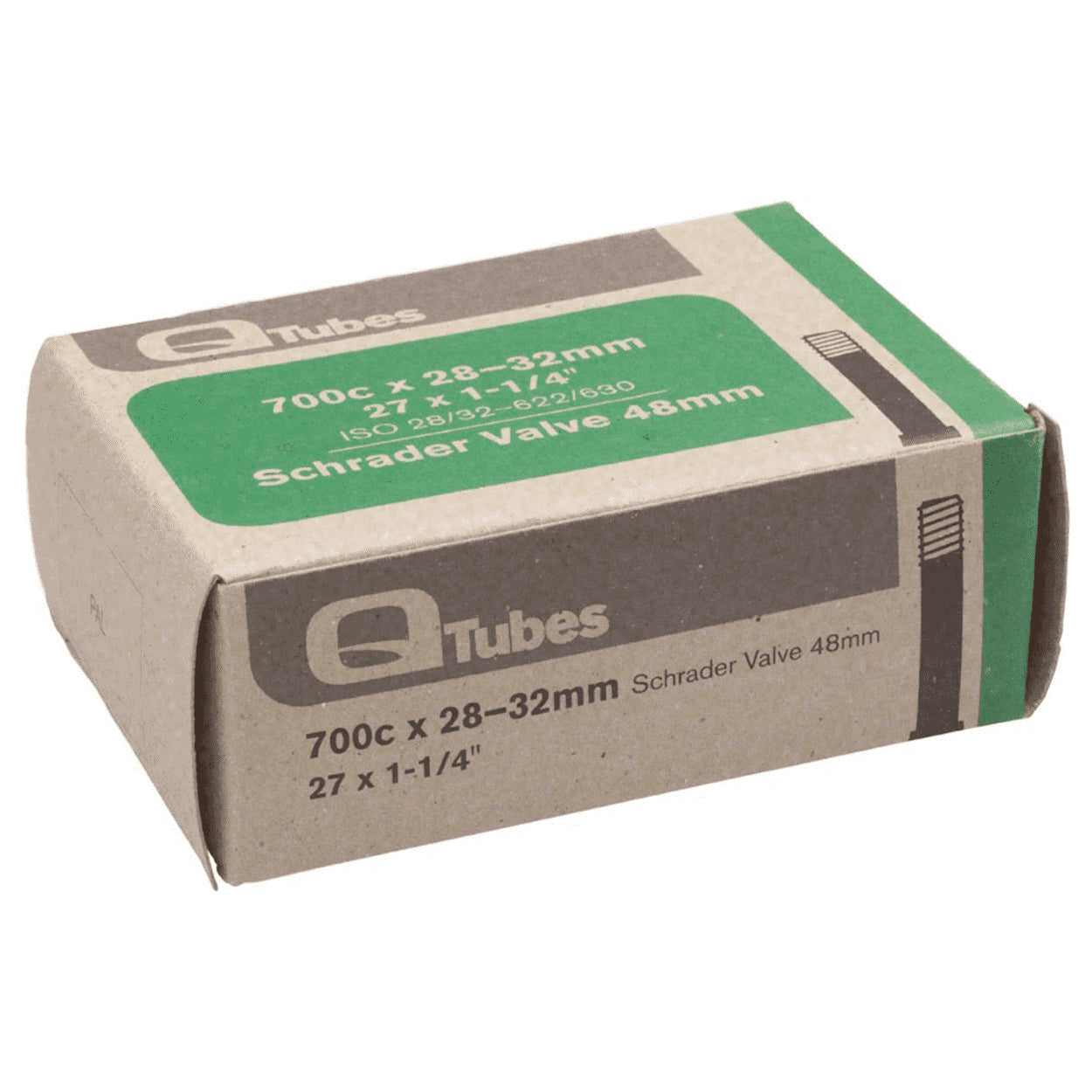 Q-Tubes 700x28-32mm 48mm Long Schrader Valve Tube