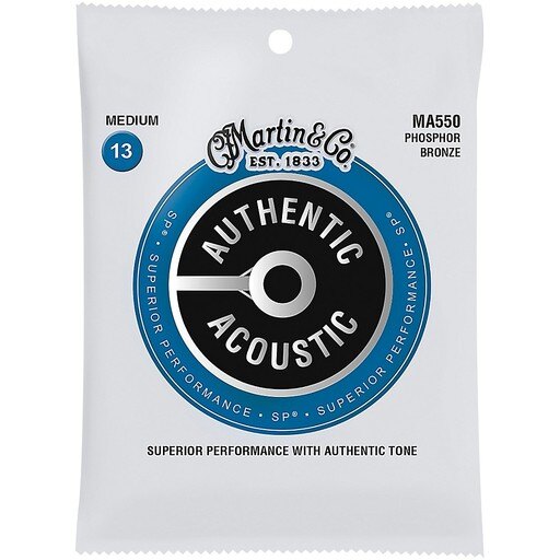 Martin Authentic Acoustic Guitar Strings - Superior Performance 92/8 Medium