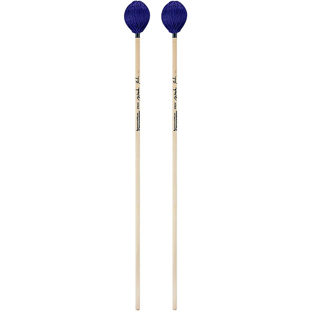 Innovative Percussion Mark Ford Series Birch Handle Clear Articulation Marimba Mallets Very Hard Purple Yarn
