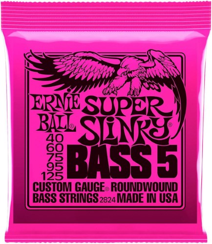 2824 Ernie Ball Super Slinky 5 String Bass Strings