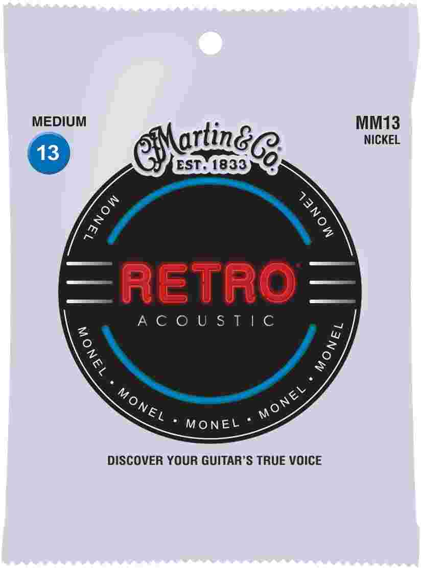 Martin MM13 Retro Monel Acoustic Guitar Strings  Medium  13-56