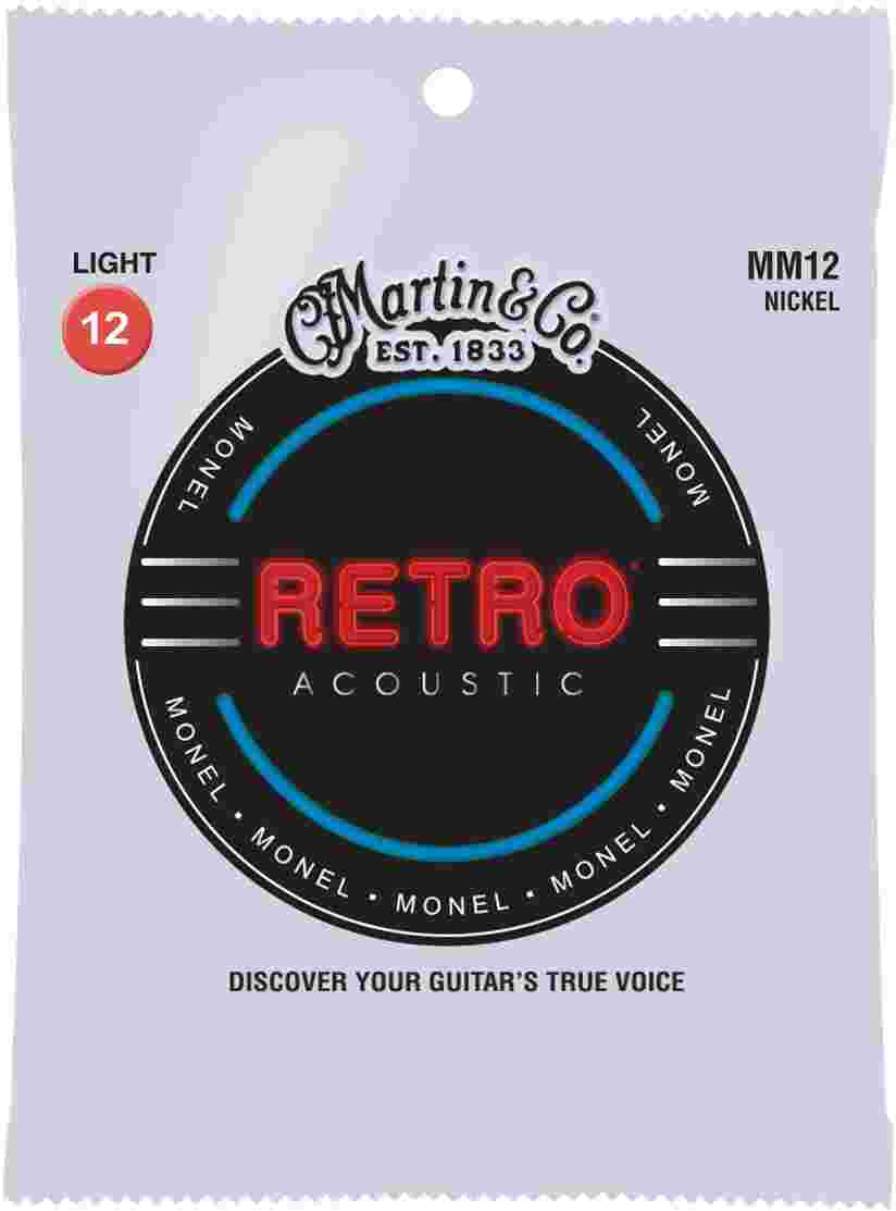 Martin MM12 Retro Monel Acoustic Strings  Light  12-54