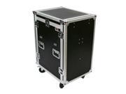 Mixer Case W/Table  12U Slant Top with 16U Rack Space Below