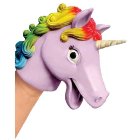 Schylling Unicorn Rubber Hand Puppet  Children Ages 3+