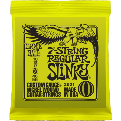Ernie Ball 2621 Regular Slinky 7 String Guitar String Set (10-56)