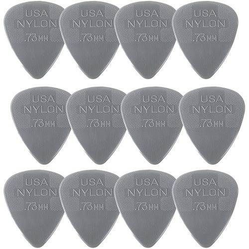 Dunlop Nylon Standard Guitar Picks - 12-Pack - .73mm - Medium Gray
