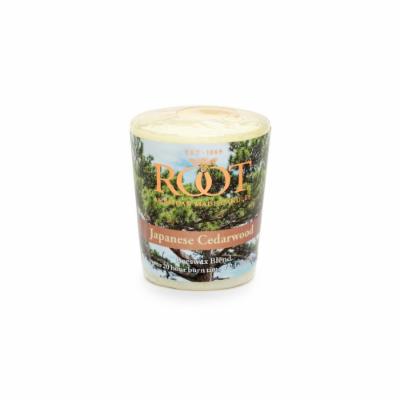 Votive Japanese Cedar Wood 20 Hour Candles Set, 18 Piece