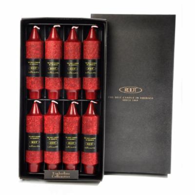 Root Candles 5" Unscented Timberline Collenette Dinner Candles, 8ct. in Garnet | 5 in | Michaels