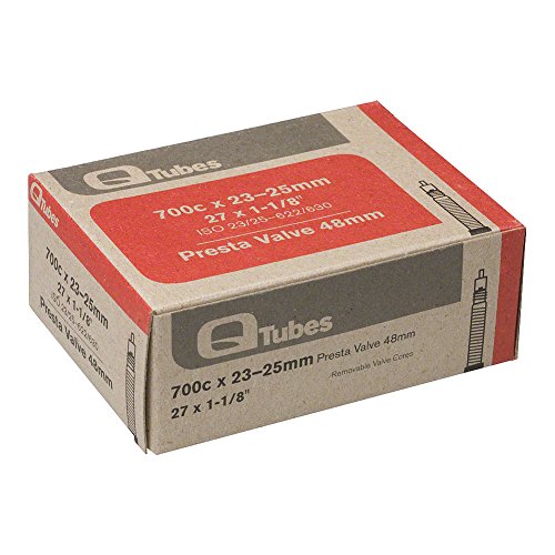 Q-Tubes Road Bike Tube 700c X 23-25mm, 60mm Presta Valve