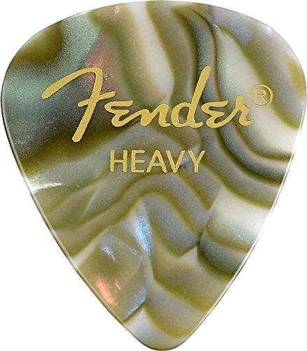 Fender 351 Shape Premium Celluloid Guitar Picks, Heavy, 12 Pack, Abalone