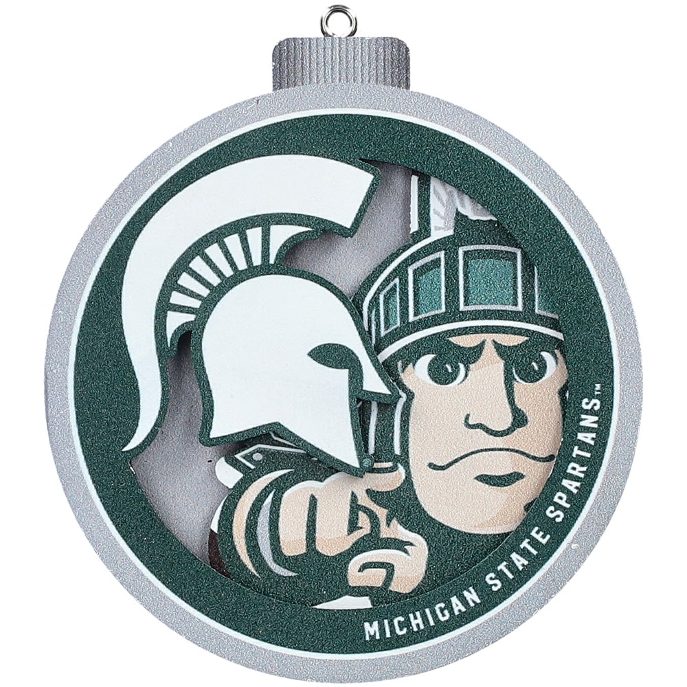 Michigan State Spartans 3D Logo Series Ornament