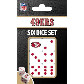MasterPieces Game Day - NFL San Francisco 49ers - 6 Piece Team Logo Dice Set - D6 Standard Size