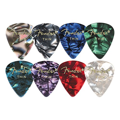 Fender 351 Shape Premium Celluloid Picks - Medium Ocean Turquoise 12-pack