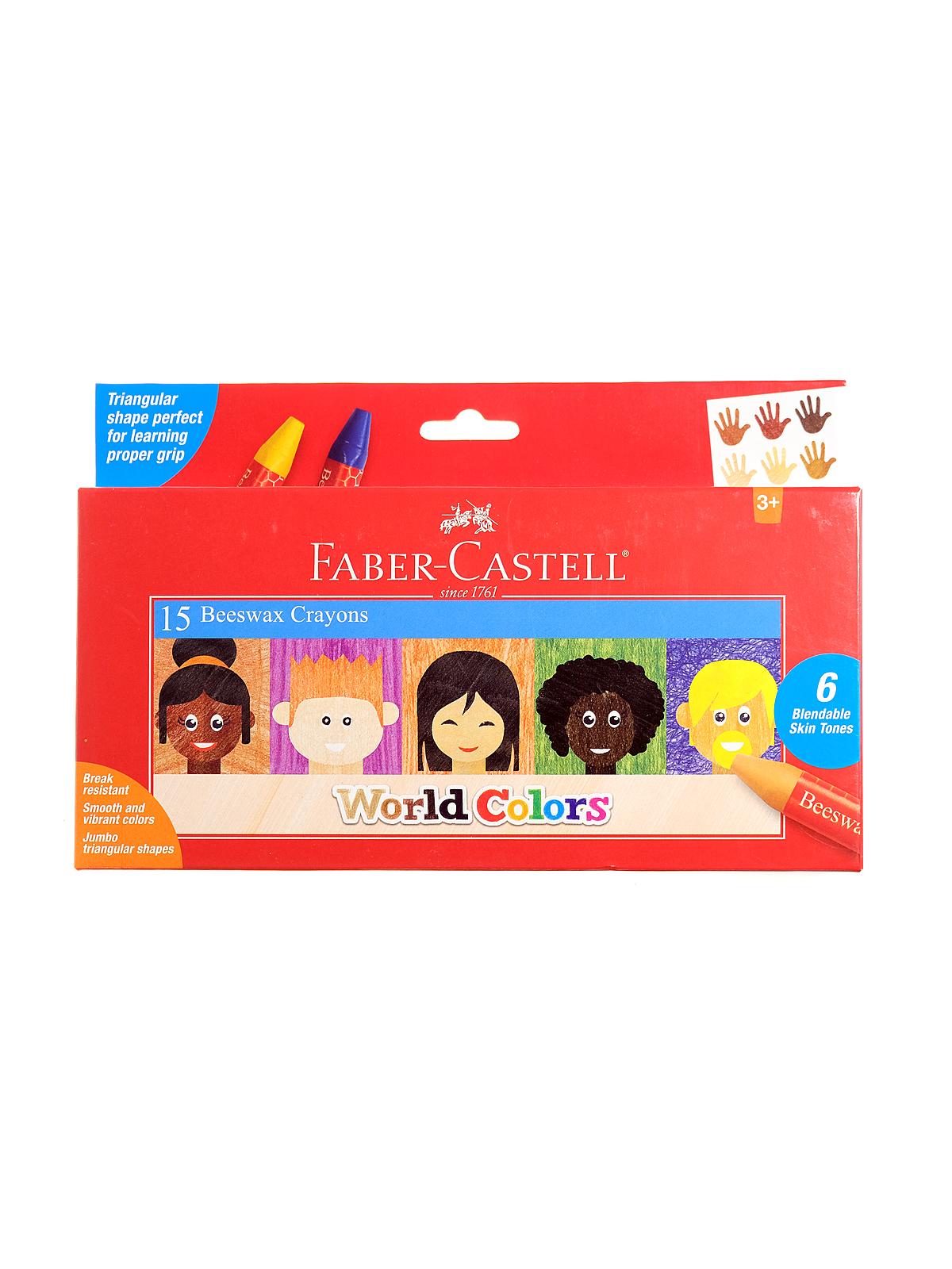World Colors Beeswax Crayons Set of 15