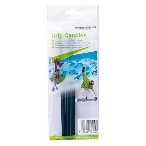 Wintersteiger Ski and Snowboard Repair Drip Candles 3 - Pack - Black