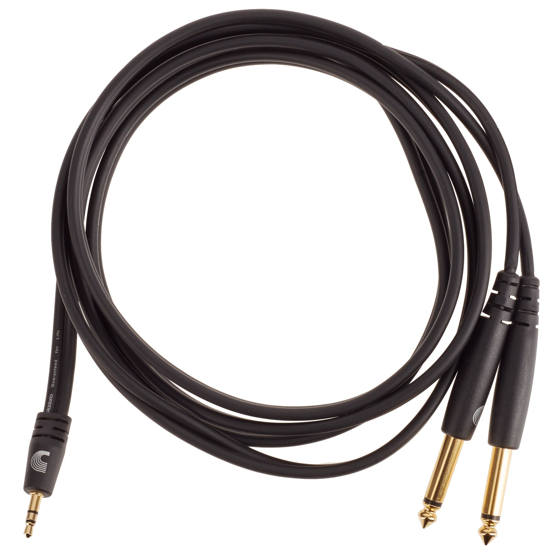 D Addario Custom Series 1/8” to Dual 1/4” Audio 6 Ft Cables