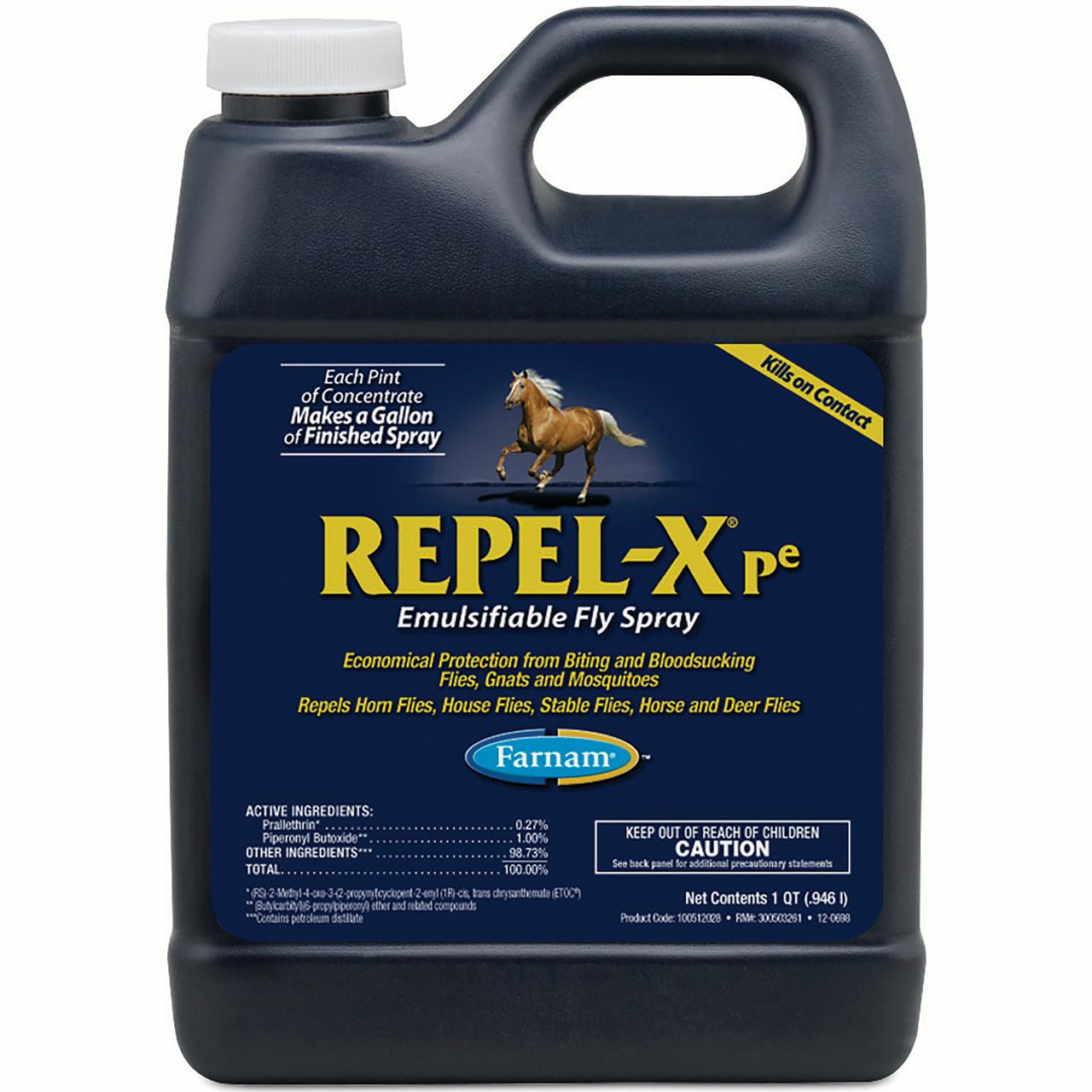 Farnam Repel-X Pe Emulsafiable Fly Spray for Horses, 32 Fl. Oz., 32 FZ