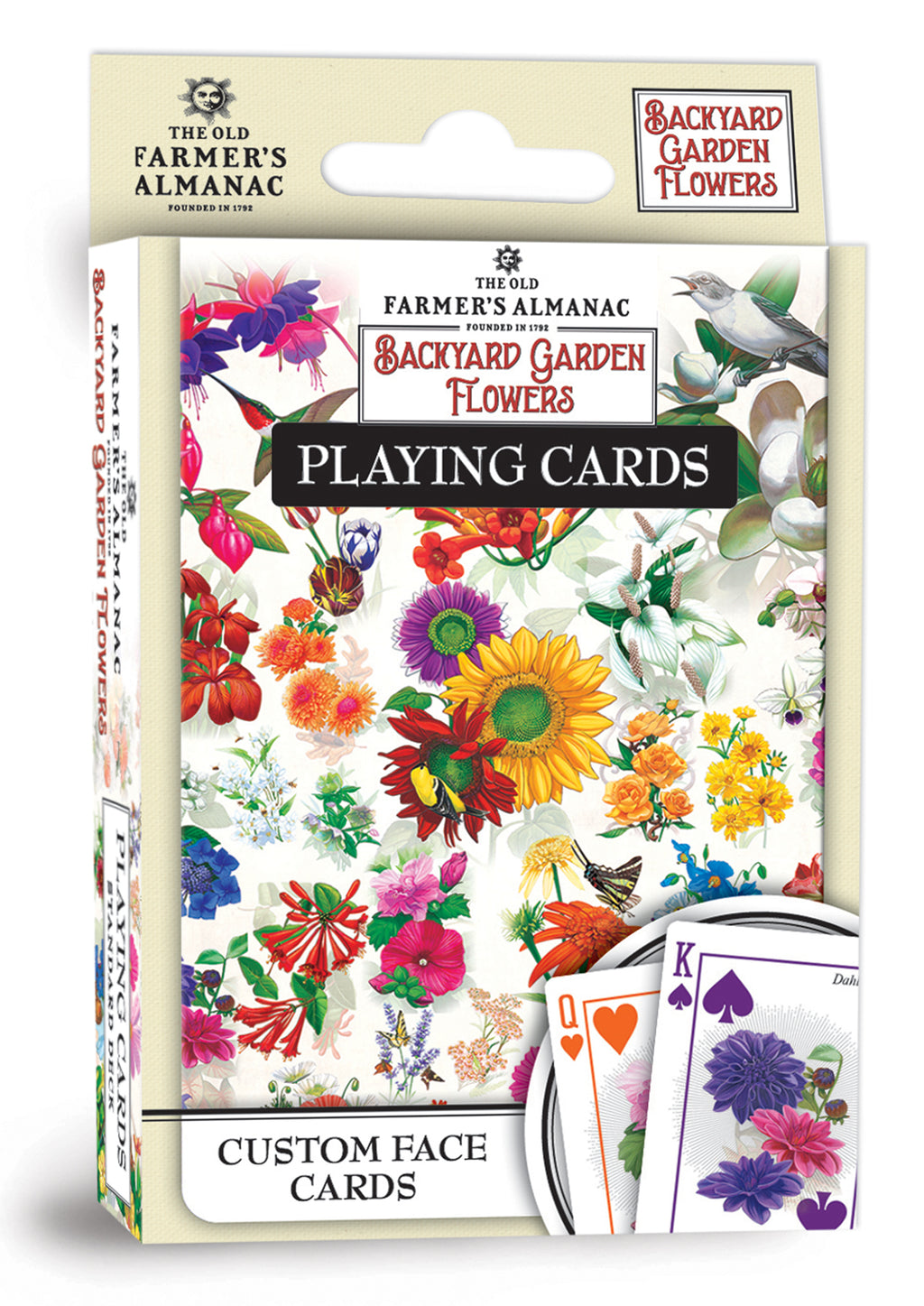 MasterPieces Family Games - Farmer's Almanac Flowers Playing Cards - Officially Licensed Playing Card Deck for Adults, Kids, and Family