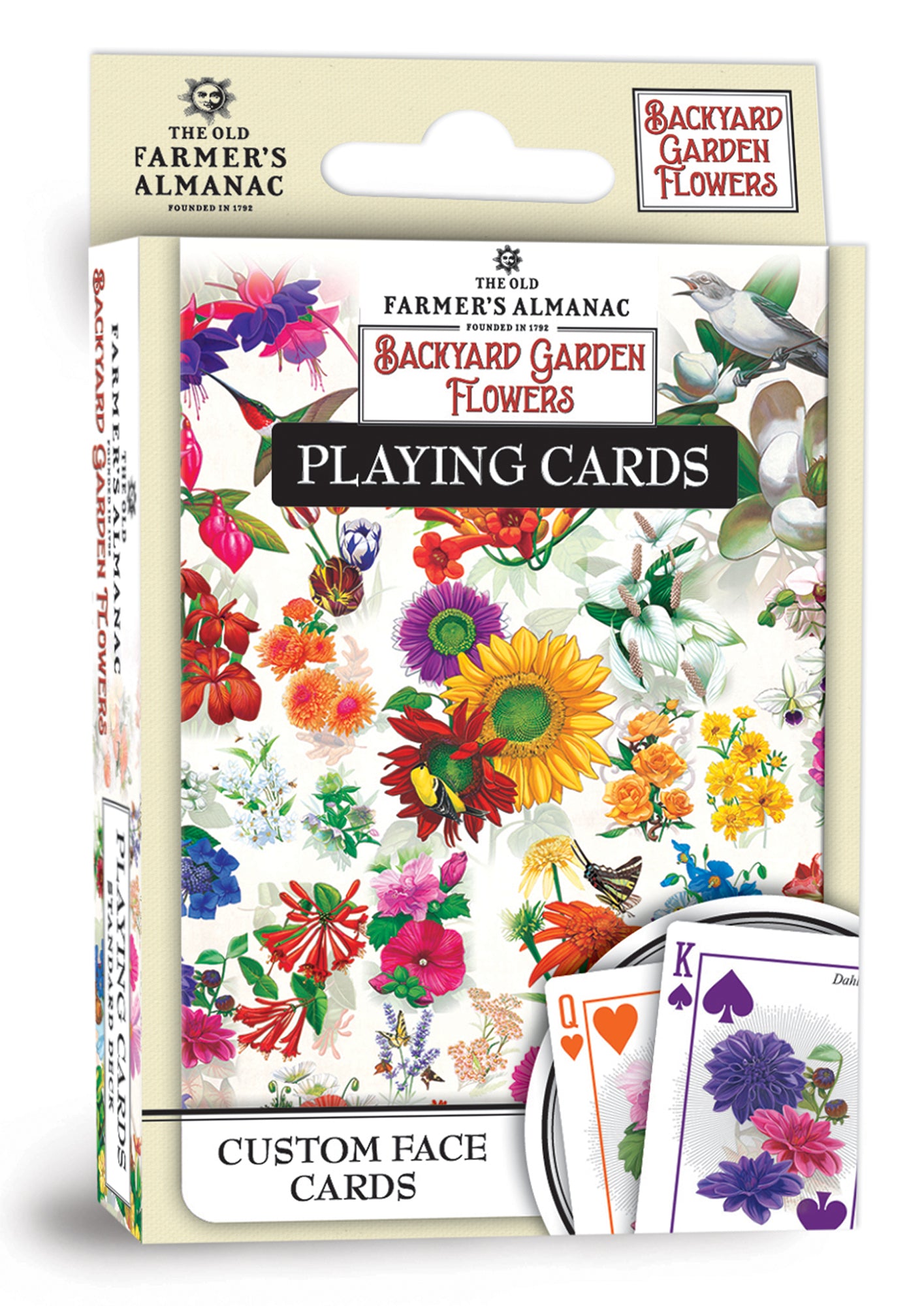 MasterPieces Family Games - Farmer's Almanac Flowers Playing Cards - Officially Licensed Playing Card Deck for Adults, Kids, and Family