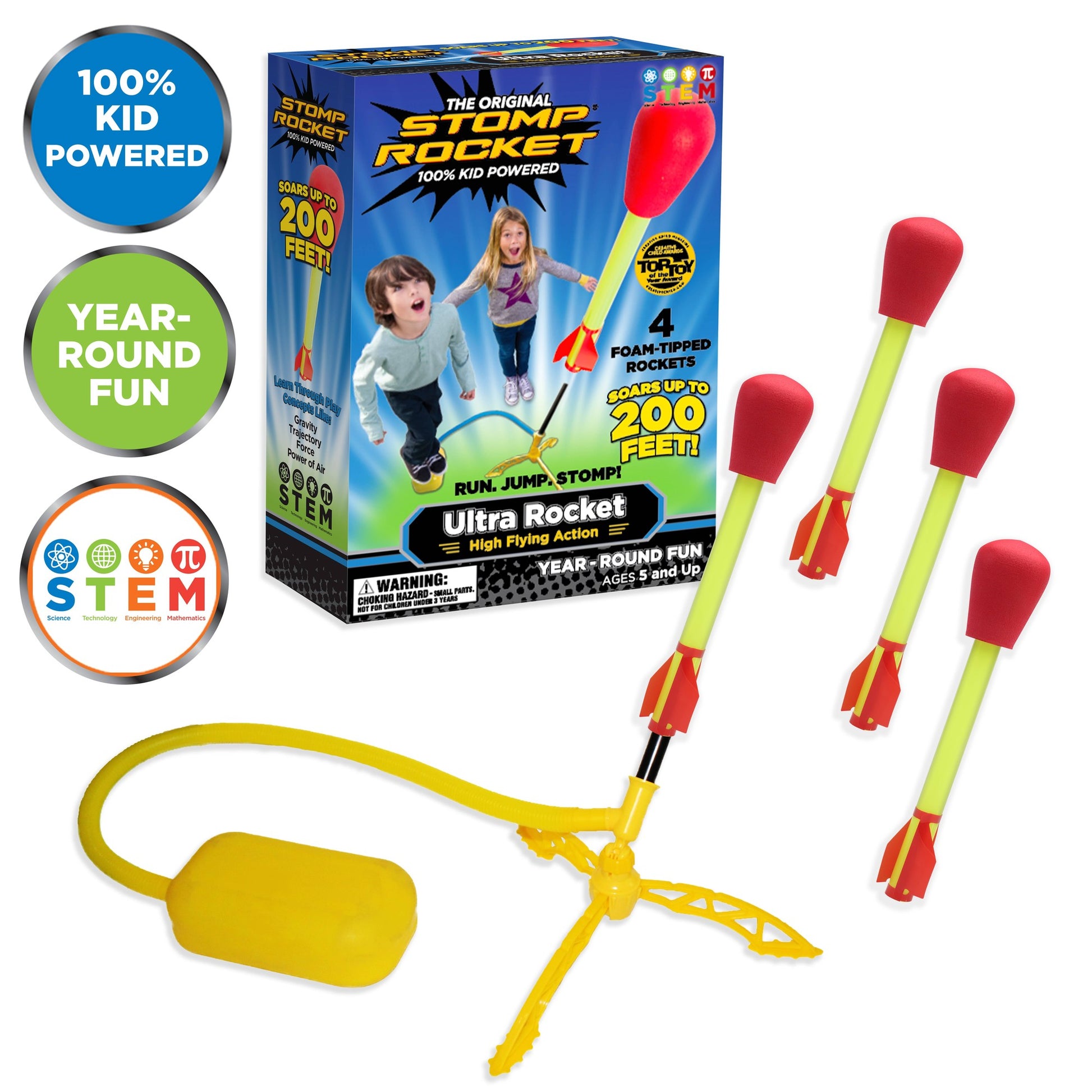 Ultra Stomp Rocket  - Active Play for Ages 6 to 7 - Fat Brain Toys