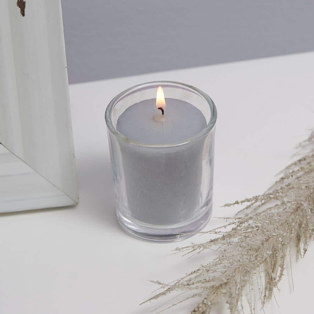 ROOT CANDLES Classics 20-Hour Suede Scented Votive Candle (Set of 18), White