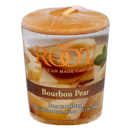 Votive Bourbon Pear 20 Hour Candles Set, 18 Piece