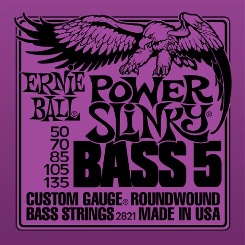 Ernie Ball 2821 Power Slinky Bass Electric Bass 5 String Set (50-135)