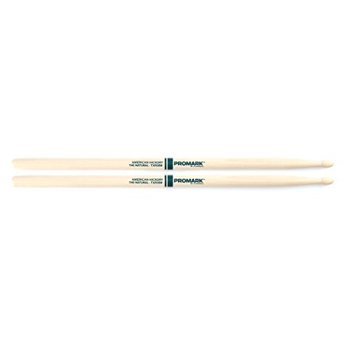 ProMark Classic Forward 5B Raw Hickory Drumsticks  Oval Wood Tip  One Pair