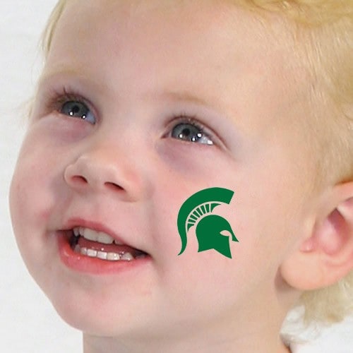 Multi Michigan State Spartans Waterless Temporary Tattoos, Pack of 4