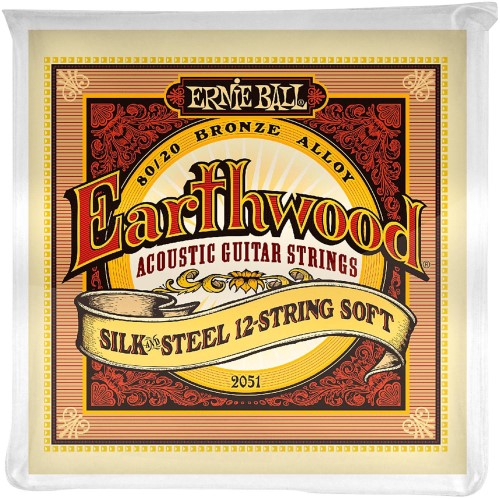 Ernie Ball P02051 Earthwood Silk and Steel 12-String Soft Acoustic Set  .009 - .046