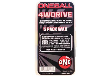 One Ball Jay 4WD 5-Pack Assorted Temp Snowboard Wax