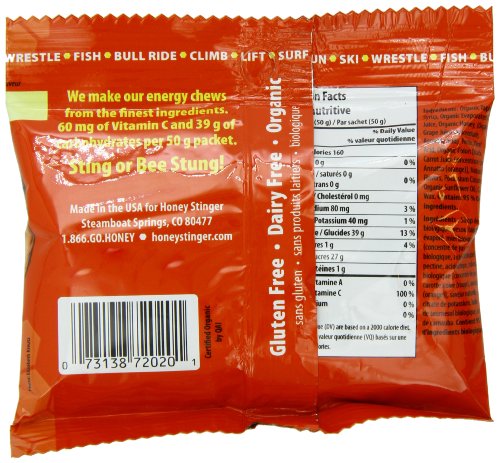 Honey Stinger Organic Energy Chews Fruit Smoothie 12 Chewables