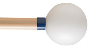 Innovative Percussion OS4 Orchestral Series Full Forte 1 1/8  White Xylophone & Glockenspiel Mallets W/ Rattan Handles & Blue Stripe