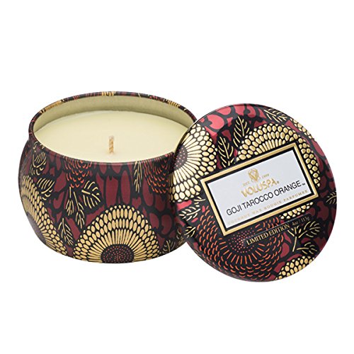 246904 4 Oz Mini Tin Candle, Goji Tarocco Orange