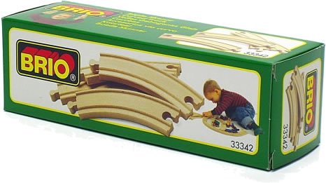 BRIO  Toy Trains  - Large Curved Train Track - Set of Four