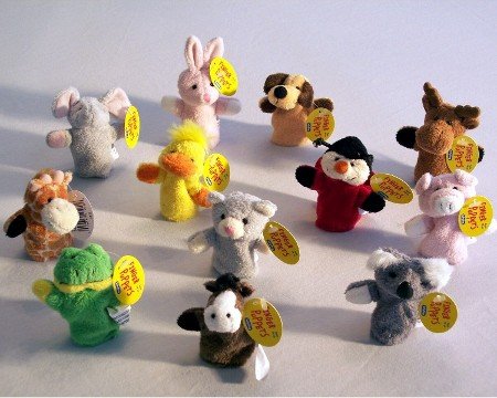 Plush Finger Puppets-Asst