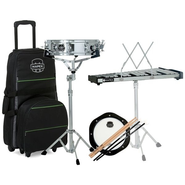 Mapex Snare/Bell/Practice Pad Combo Kit W/ Rolling Bag