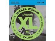 D Addario EXL130+ Nickel Wound Electric Guitar Strings  Extra-Super Light Plus  8.5-39