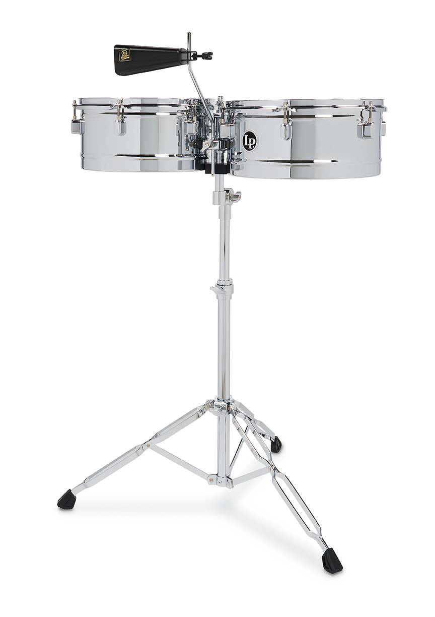 Latin Percussion LPA256 13" and 14" Aspire Timbales - Chrome with Chrome Hardware Chrome Over Steel