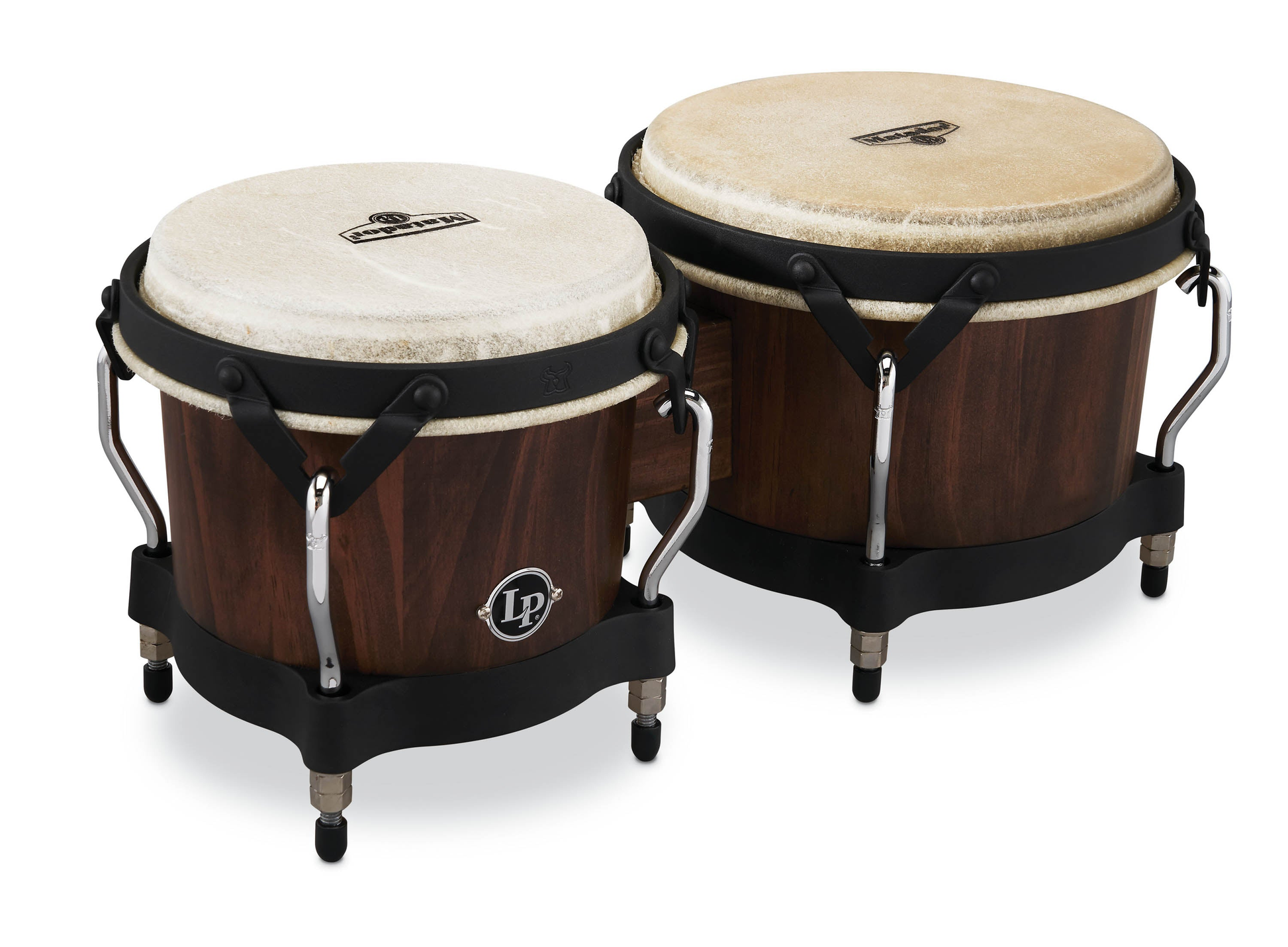 Matador M201-WB Whiskey Barrel Bongo Set with Black Hardware Whiskey Barrel
