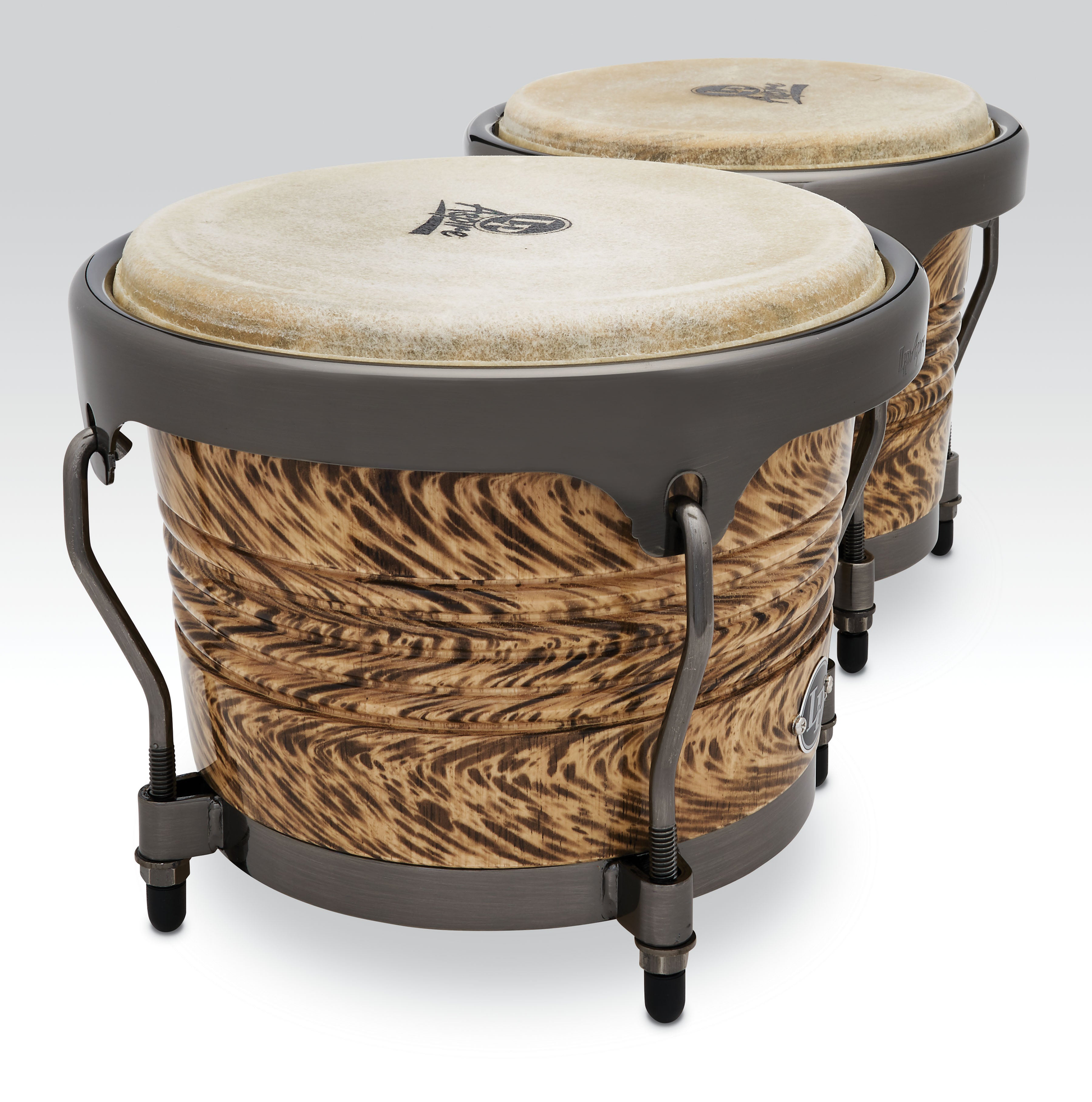 Latin Percussion LP Aspire LPA601-HC Bongo Set Havana Café with Brushed Nickel Hardware