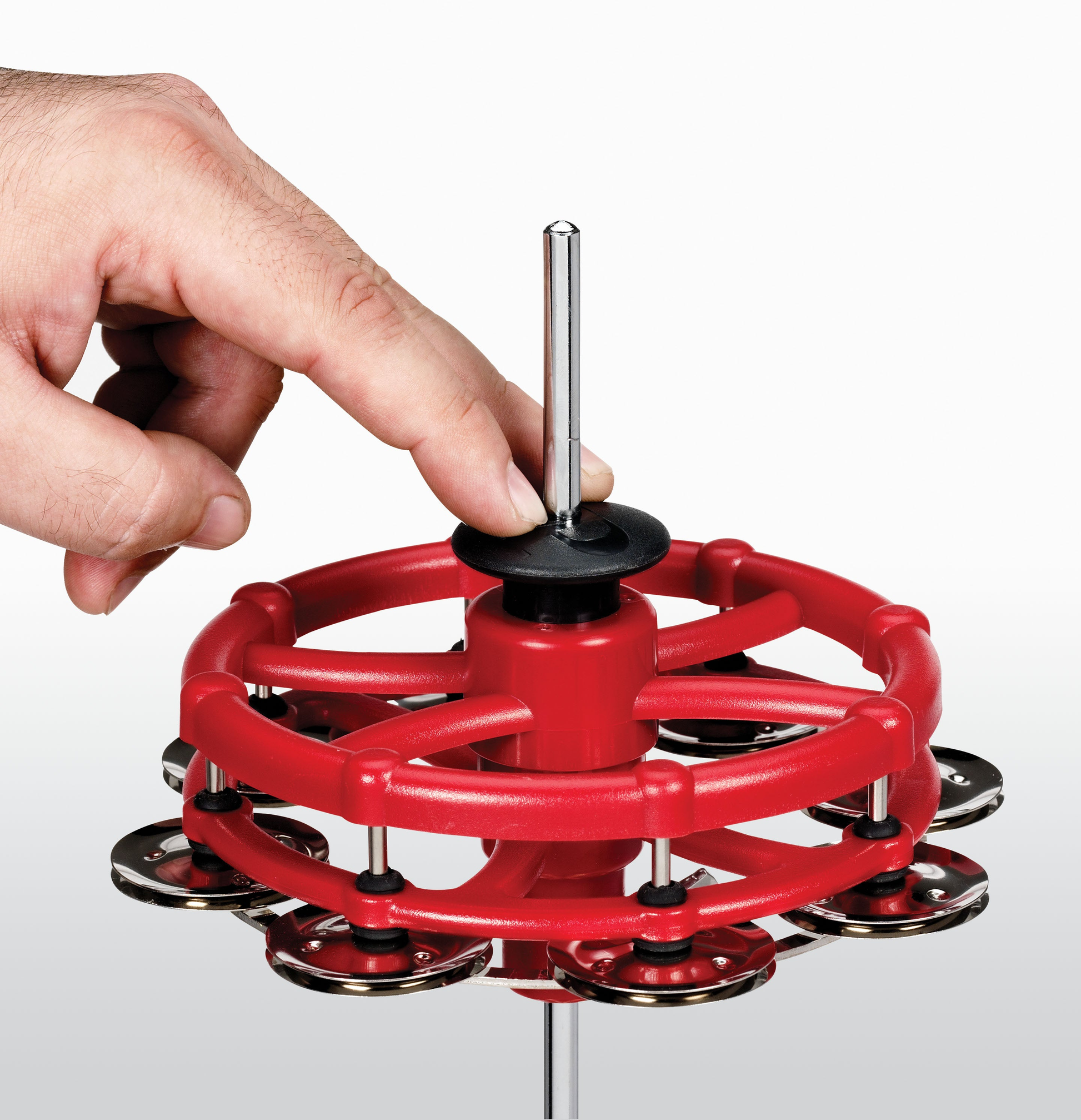 Latin Percussion LP193 Click Hi-Hat with Steel Jingles Red